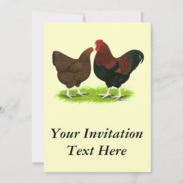 Wyandotte:  Partridge Pair Invitation (Front)