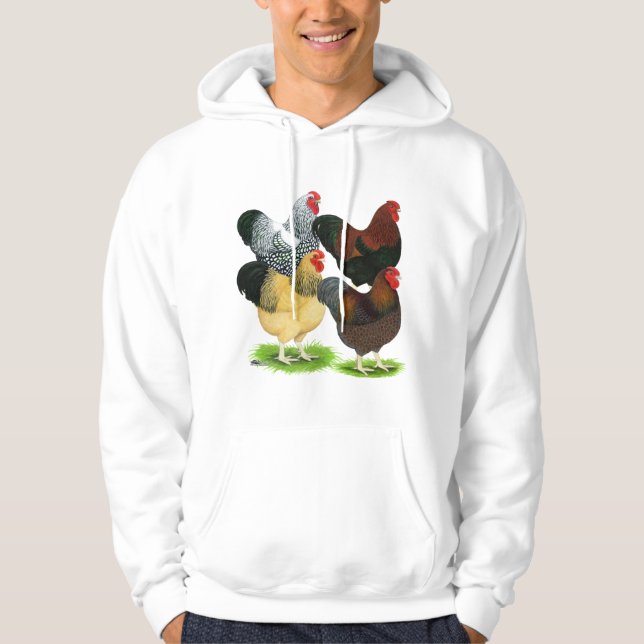 Wyandotte:  Rooster Assortment Hoodie (Front)