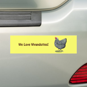 Wyandotte: Silver-laced Hen Bumper Sticker