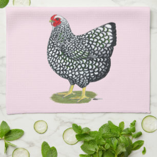 Wyandotte: Silver-laced Hen Kitchen Towel