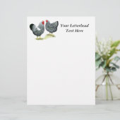 Wyandottes Silver-laced Pair (Standing Front)