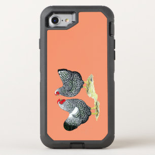 Wyandottes Silver-laced Pair OtterBox Defender iPhone SE/8/7 Case