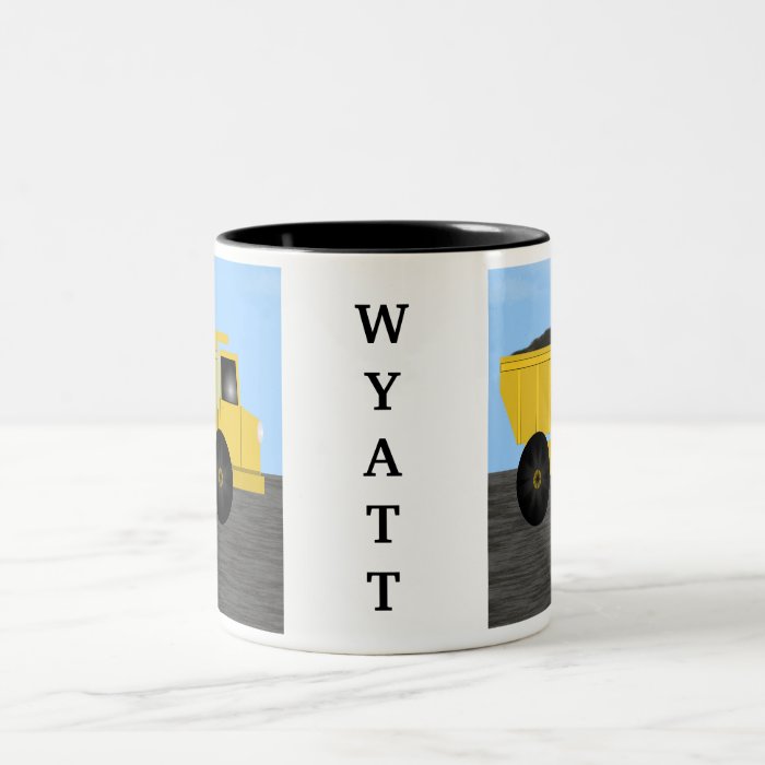 Wyatt Dump Truck Personalized Name Mug