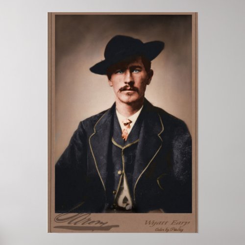 Wyatt Earp colorized Poster