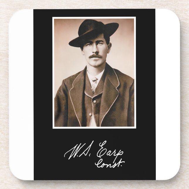 Wyatt Earp Constable in His Prime Beverage Coaster (Front)