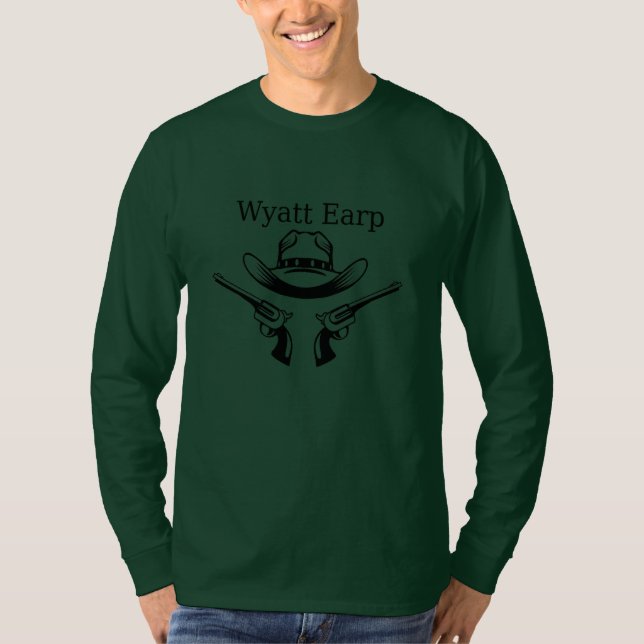 Wyatt Earp Cowboy Lawman Country Western  T-Shirt (Front)