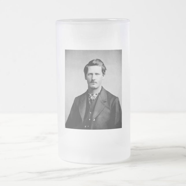 Wyatt Earp: Lawman, Gunfighter, Saloon Keeper Frosted Glass Beer Mug (Center)