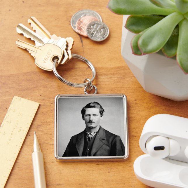 Wyatt Earp: Lawman, Gunfighter, Saloon Keeper Keychain (Desk)
