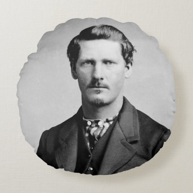 Wyatt Earp: Lawman, Gunfighter, Saloon Keeper Round Pillow (Front)