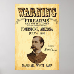 Wyatt Earp ⚖️ Lawman Marshall Tombstone Old Poster