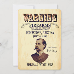 Wyatt Earp Marshall Invitation