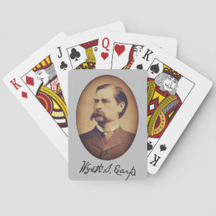 Wyatt Earp Portrait and Signature Poker Cards