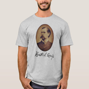 Wyatt Earp Portrait and Signature T-Shirt