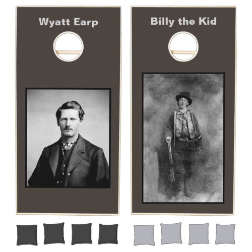 Wyatt Earp Sheriff  Gunfighter Old West Cornhole Set