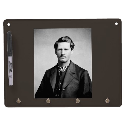 Wyatt Earp Sheriff  Gunfighter Old West Dry Erase Board With Keychain Holder
