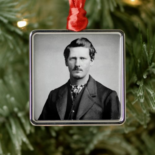 Wyatt Earp Sheriff  Gunfighter Old West Metal Ornament