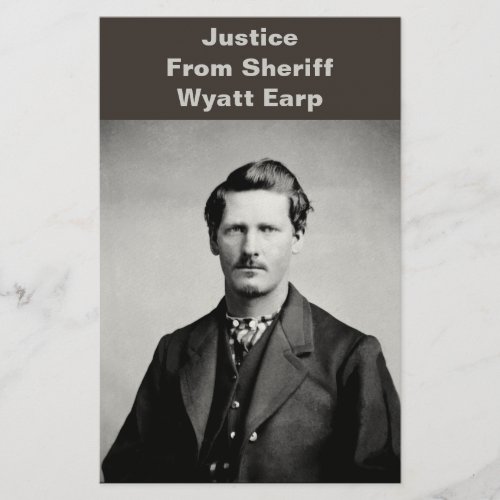 Wyatt Earp Sheriff  Gunfighter Old West Stationery