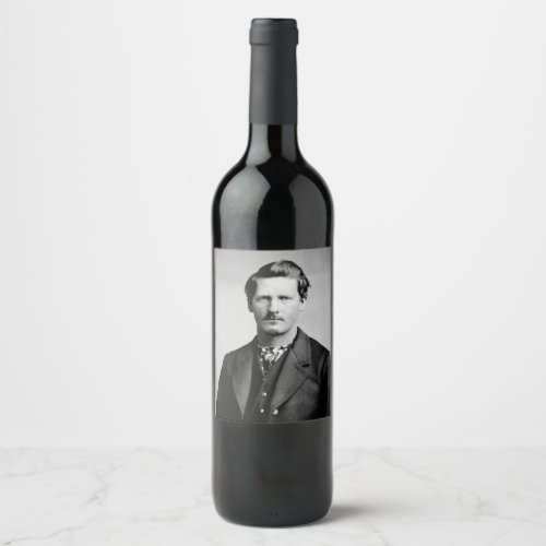 Wyatt Earp Sheriff  Gunfighter Old West Wine Label