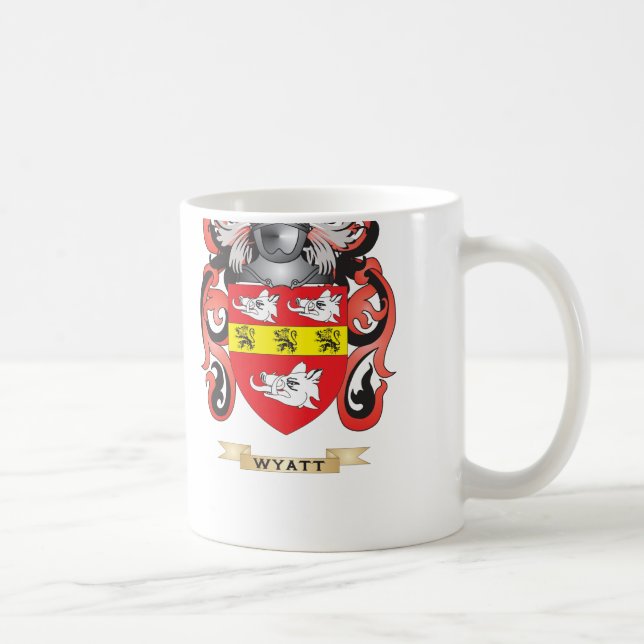 Wyatt Family Crest (Coat of Arms) Coffee Mug (Right)