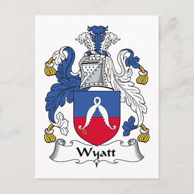 Wyatt Family Crest Postcard (Front)