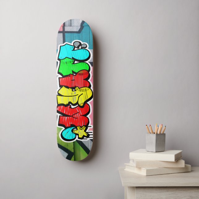 Wyatt Graffiti Custom Personalized Cool Skateboard | Zazzle