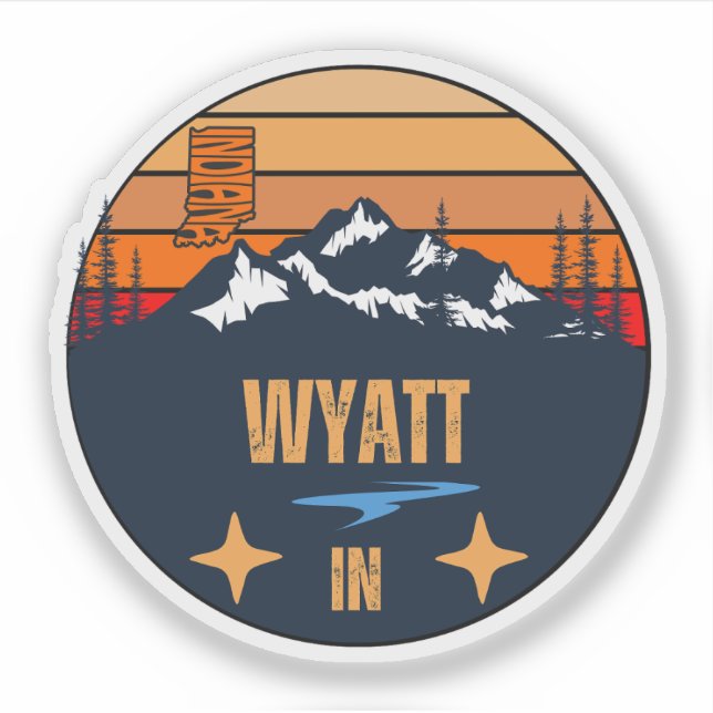 Wyatt, Indiana Sticker (Front)