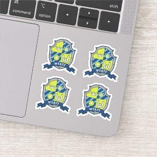 Wyatt initial letter W custom name bear crest Sticker