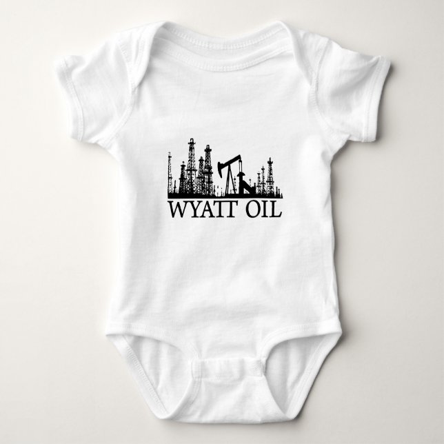 Wyatt Oil (Black Logo) Baby Bodysuit (Front)