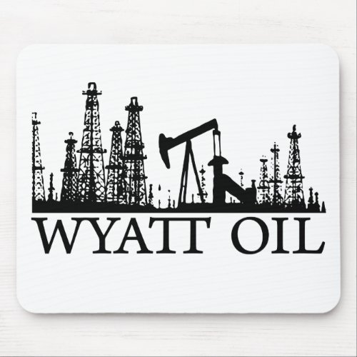 Wyatt Oil  Black Logo Mouse Pad