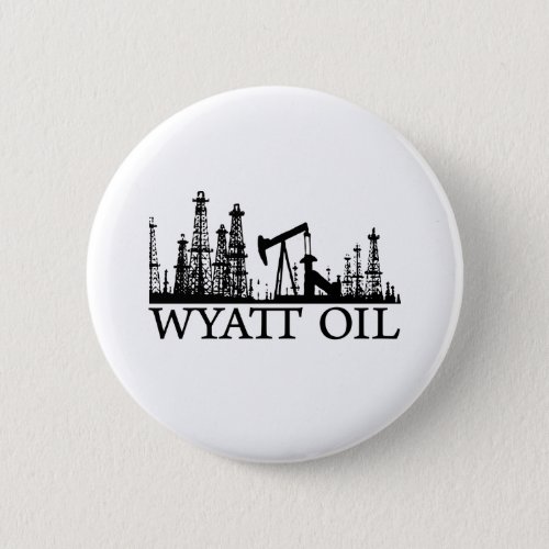 Wyatt Oil  Black Logo Pinback Button