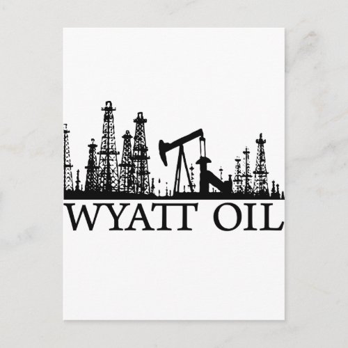 Wyatt Oil  Black Logo Postcard