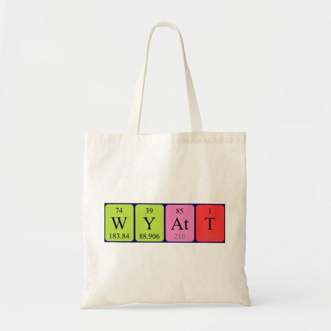 Wyatt periodic table name tote bag (Front)