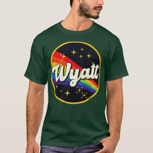 Wyatt Rainbow In Space Vintage GrungeStyle T_Shirt