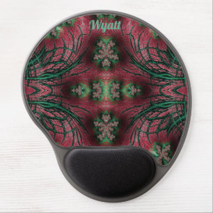 WYATT ~ Red Green Gel Mouse Pad