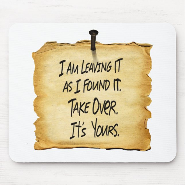 Wyatt's Sign Atlas Shrugged Mouse Pad (Front)