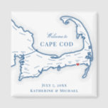 Wychmere Beach Club Destination Wedding Favor Magnet<br><div class="desc">Quick and Easy ordering! These Cape Cod map magnets make great Wychmere Beach Club wedding favors to include in your Harwich Port Cape Cod destination wedding welcome bags. Move the heart by clicking "Edit Using design tool" under "Personalize". Perfect for all the great wedding venues in on the Cape including...</div>