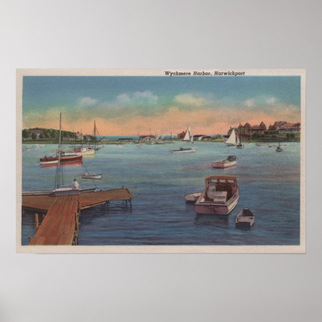 Wychmere Harbor Scene Poster (Front)