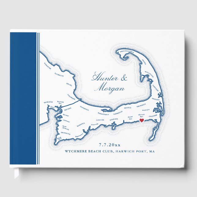 Wychmere Harwich Port Cape Cod Destination Wedding Guest Book (Front)