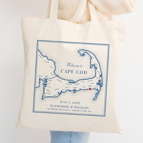 Wychmere Harwich Port MA Wedding Favor Welcome Tote Bag