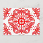 Wycinanka Moth Pattern Postcard