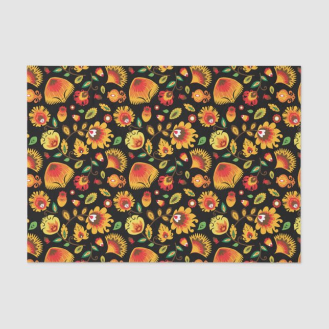 Wycinanki Autumn Folklore  Tissue Paper (Front)