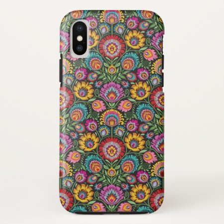 Wycinanki Folk Floral Iphone X Case