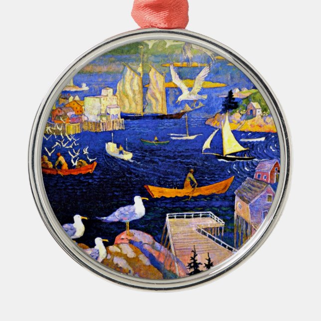 Wyeth - The Harbor at Herring Cut Metal Ornament (Front)