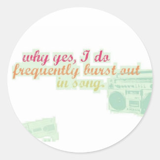 WYIDFBOIS Sticker! Classic Round Sticker
