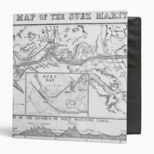Wyld's Official Map of the Suez Maritime Canal 3 Ring Binder