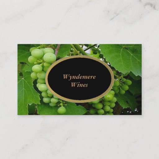 Customizable Wyndemere Winery Business Card
