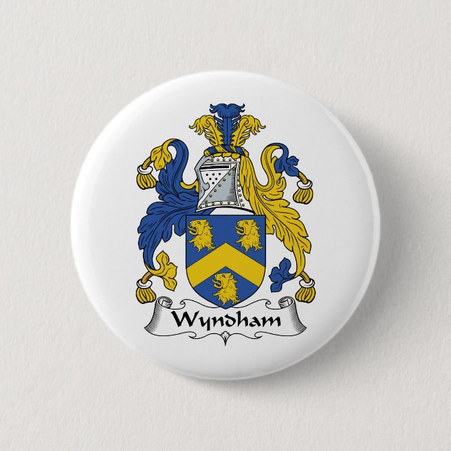 Wyndham Family Crest Pinback Button (Front)