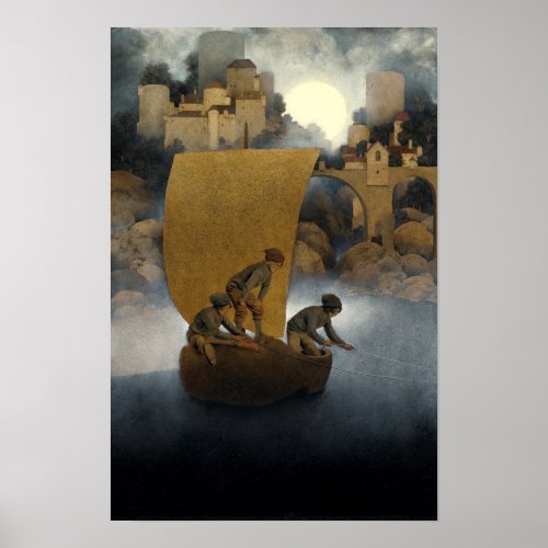 Wynken Blynken and Nod by Maxfield Parrish 1902 Poster