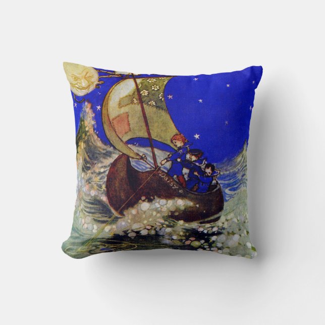 Wynken Blynken and Nod Children Throw Pillow (Front)