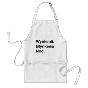 Wynken Blynken & Nod Wooden Shoe Bedtime Story Adult Apron
